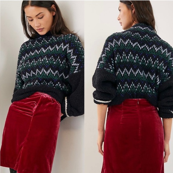 NWT Anthropologie Montie Velvet Mini Skirt Size 4P - Picture 1 of 8